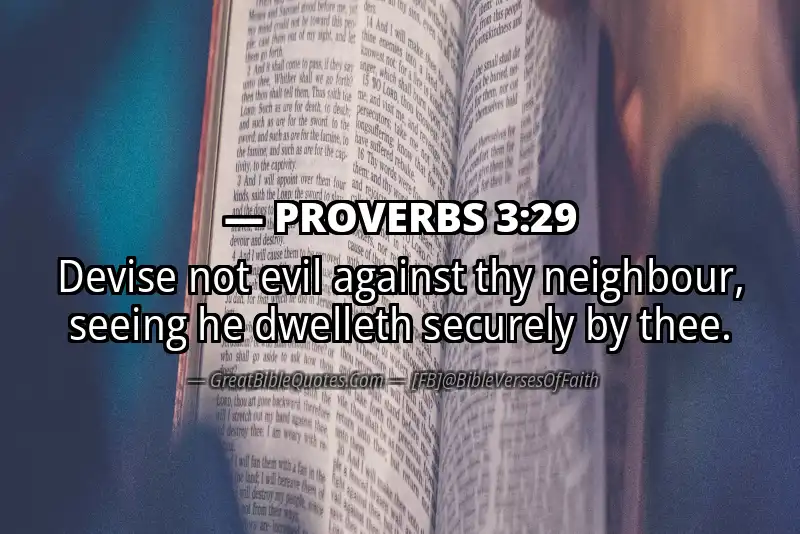 PROVERBS 3:29 Verse