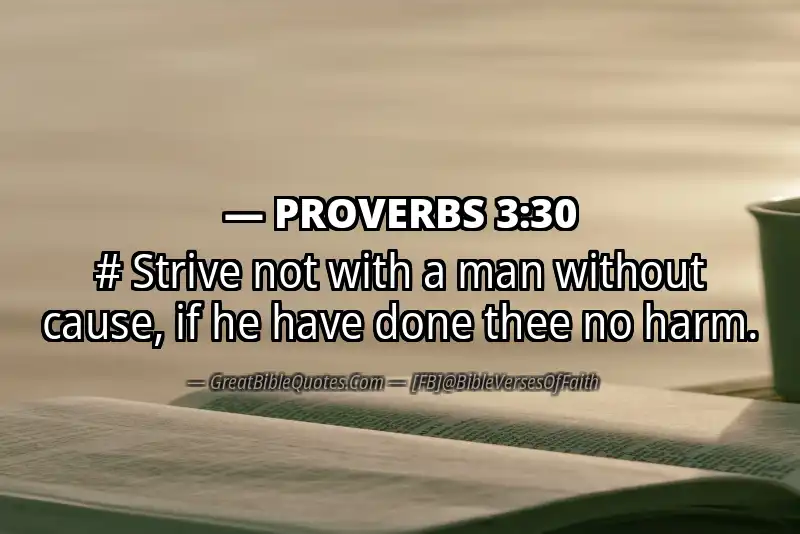 PROVERBS 3:30 Verse