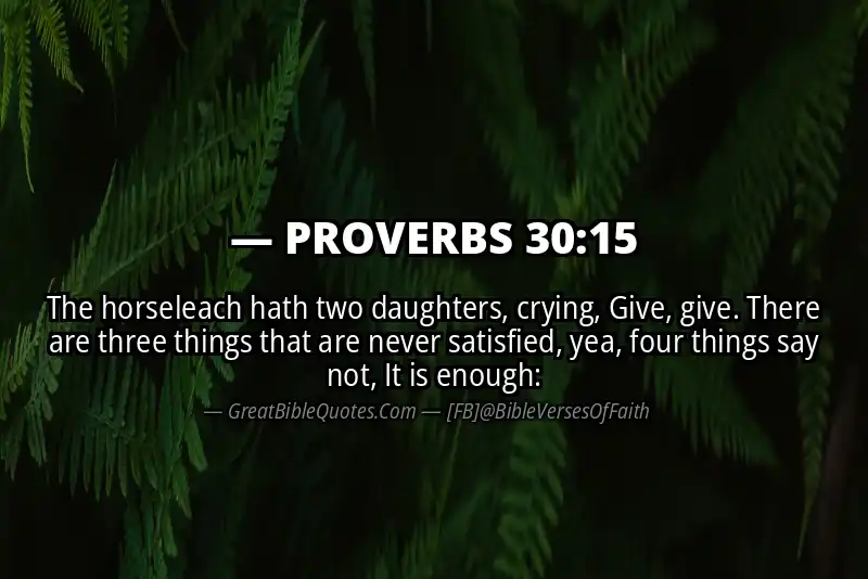 PROVERBS 30:15 Verse
