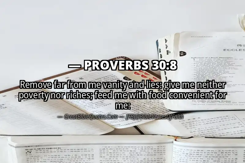 PROVERBS 30:8 Verse