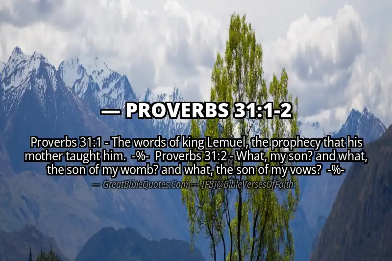 Image for PROVERBS 31:1-2 Bible verse