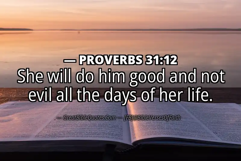 PROVERBS 31:12 Verse