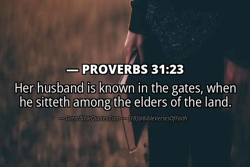 PROVERBS 31:23 Verse