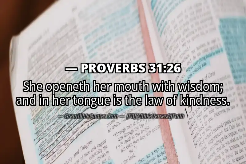 Image for PROVERBS 31:26 Bible verse