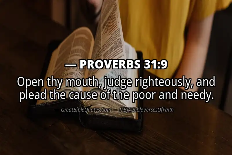 PROVERBS 31:9 Verse
