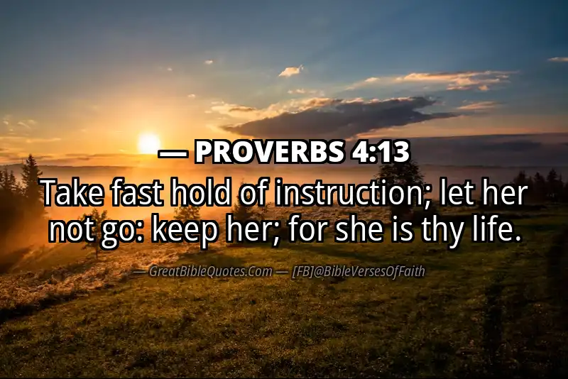 PROVERBS 4:13 Verse