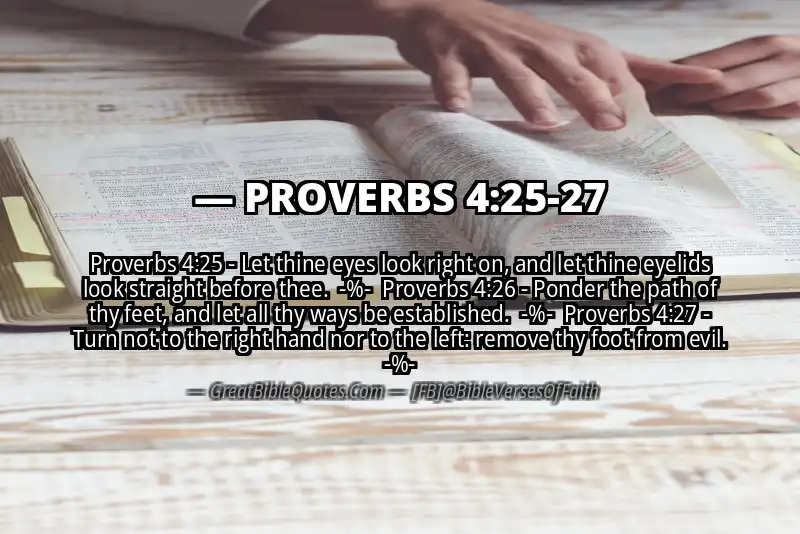 Image for PROVERBS 4:25-27 Bible verse