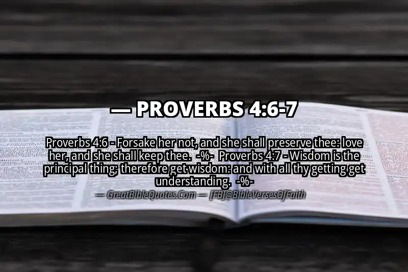 Image for PROVERBS 4:6-7 Bible verse