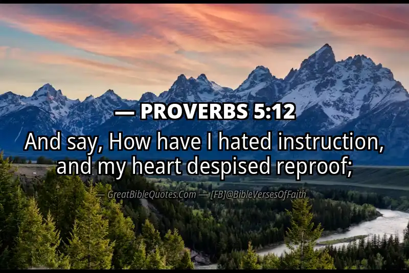 PROVERBS 5:12 Verse