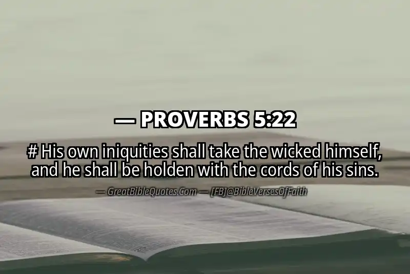 PROVERBS 5:22 Verse