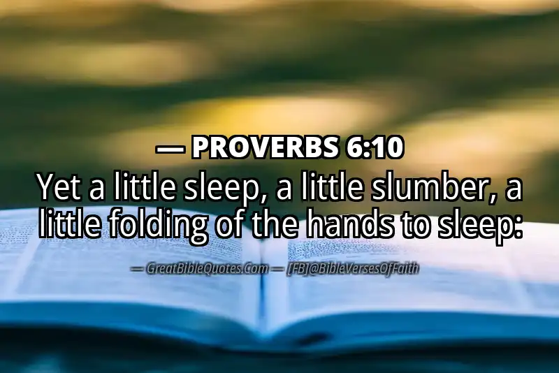 PROVERBS 6:10 Verse Image