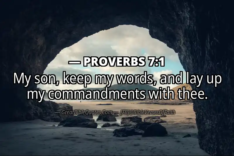 PROVERBS 7:1 Verse