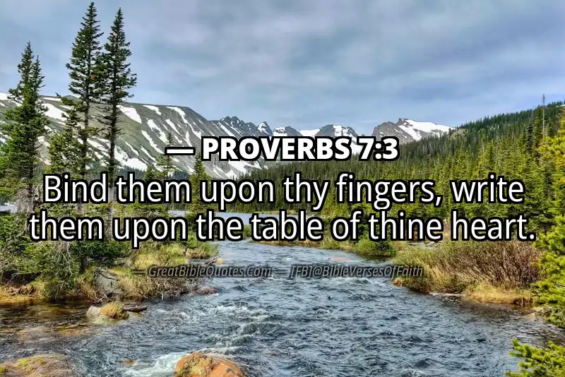 PROVERBS 7:3 Verse