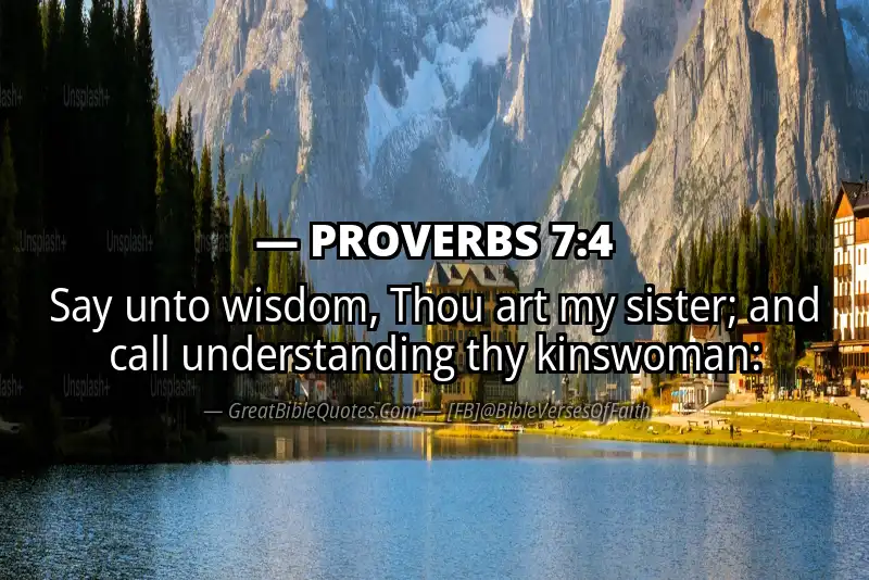 PROVERBS 7:4 Verse