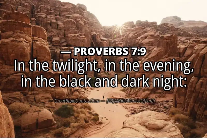 PROVERBS 7:9 Verse