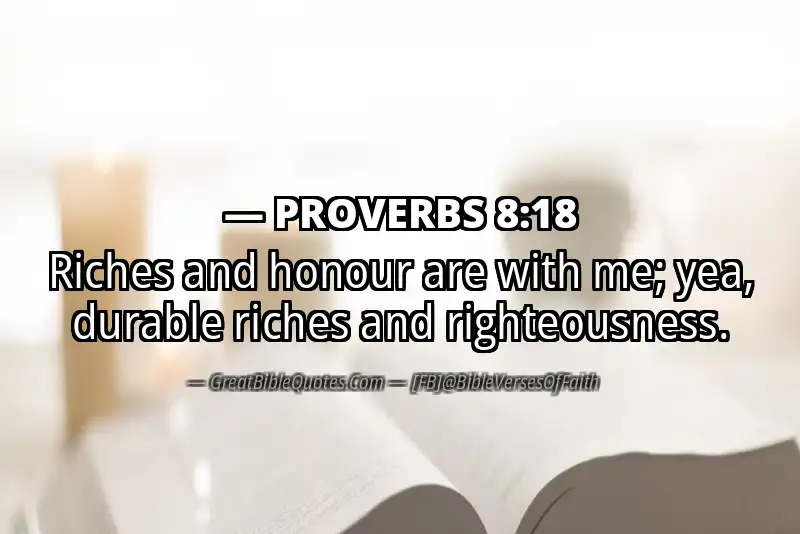 PROVERBS 8:18 Verse
