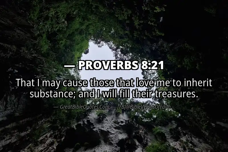 PROVERBS 8:21 Verse