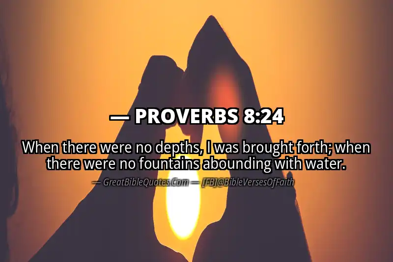 PROVERBS 8:24 Verse