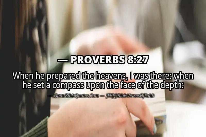 PROVERBS 8:27 Verse