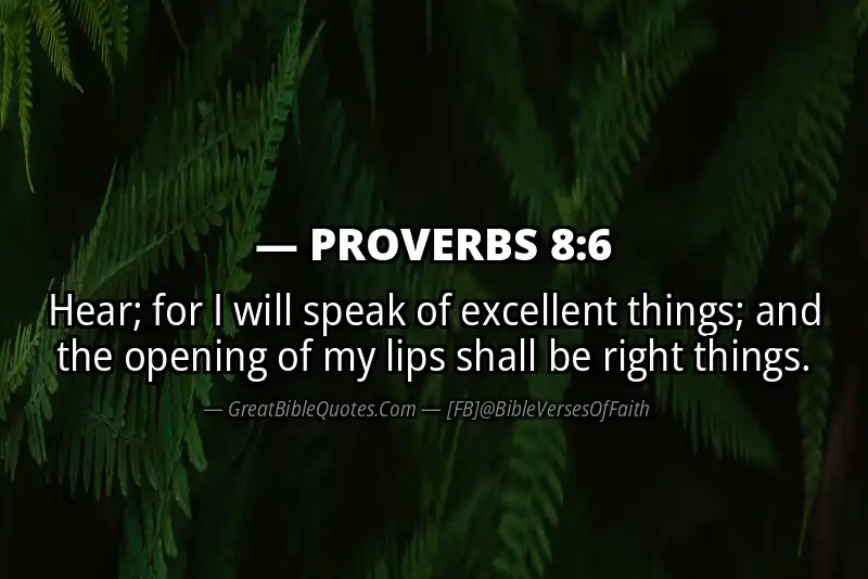 PROVERBS 8:6 Verse