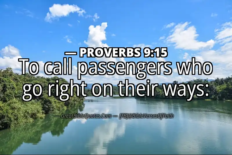 PROVERBS 9:15 Verse