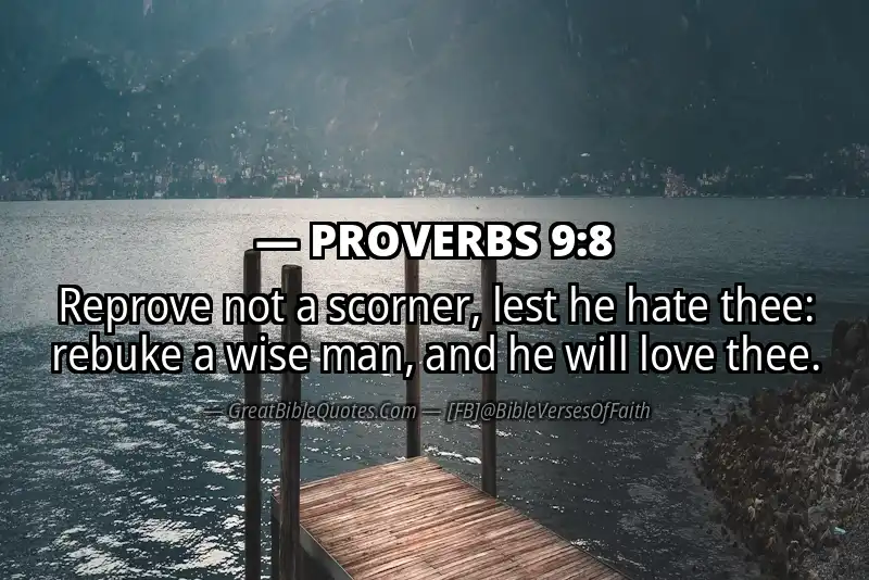 Image for PROVERBS 9:8 Bible verse