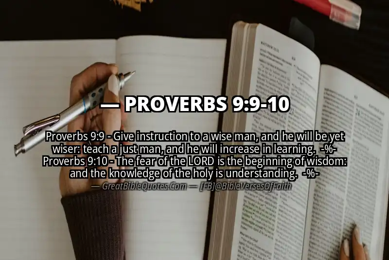 Image for PROVERBS 9:9-10 Bible verse