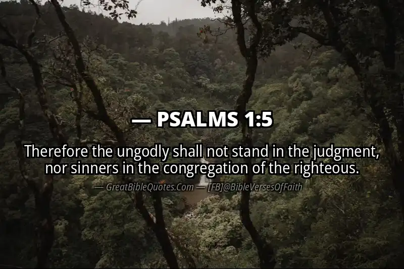 Bible verse: PSALMS 1:5 Image