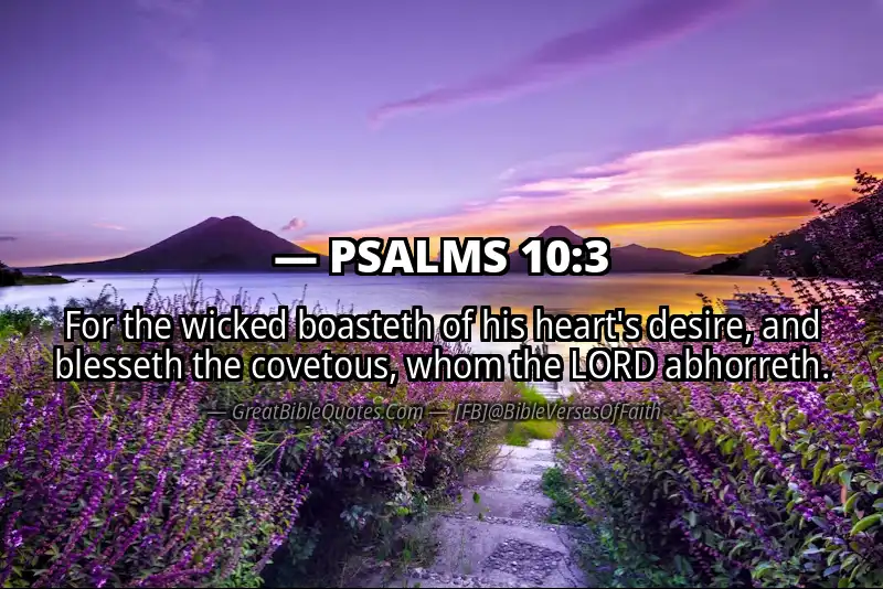 PSALMS 10:3 Verse