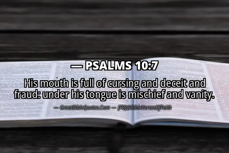 PSALMS 10:7 Verse