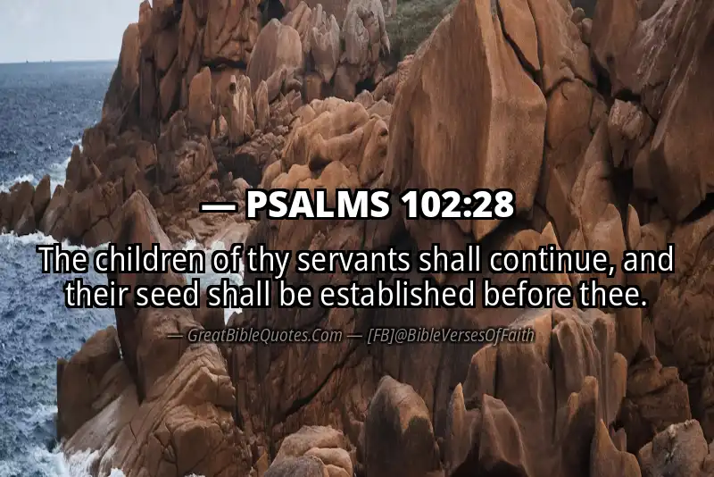 PSALMS 102:28 Verse