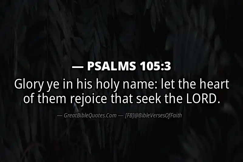 PSALMS 105:3 Verse Image