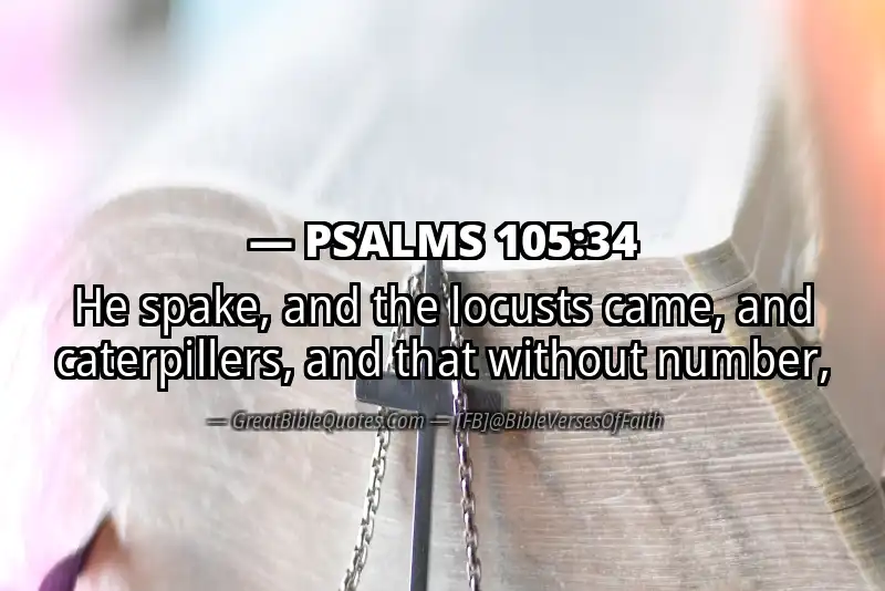 PSALMS 105:34 Verse Image