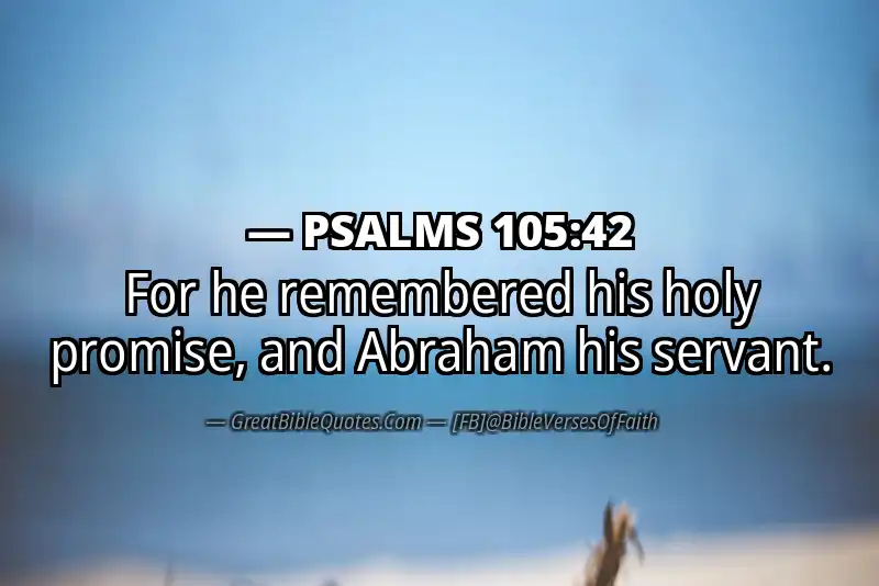 PSALMS 105:42 Verse