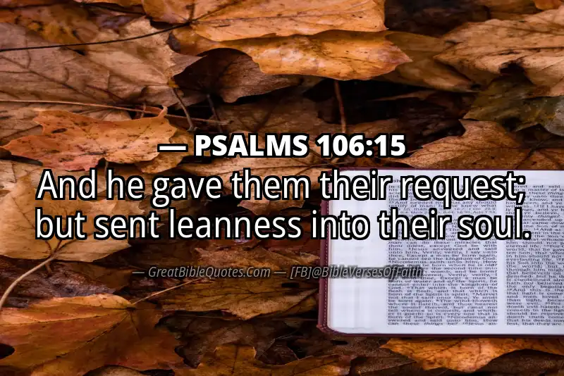 PSALMS 106:15 Verse