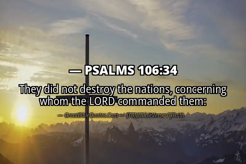 PSALMS 106:34 Verse