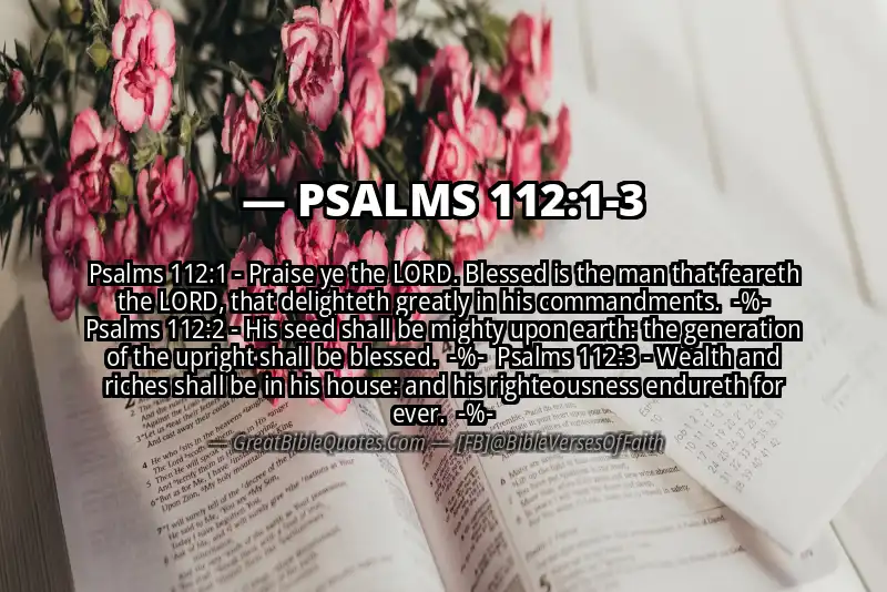 Image for PSALMS 112:1-3 Bible verse