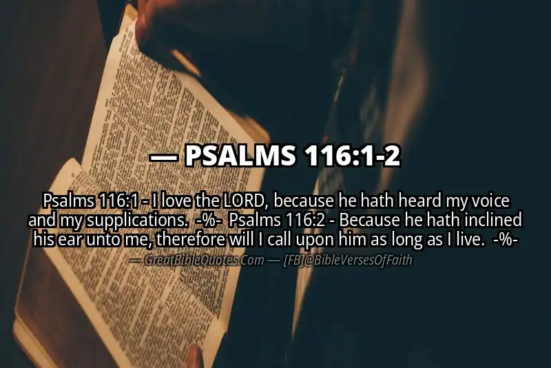Image for PSALMS 116:1-2 Bible verse