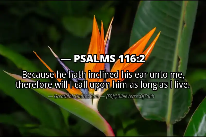 PSALMS 116:2 Verse Image