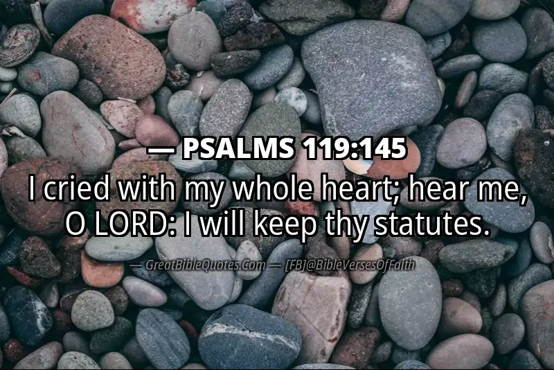 Image for PSALMS 119:145 Bible verse