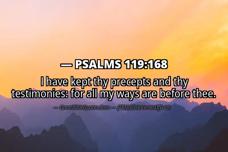 PSALMS 119:168 Verse
