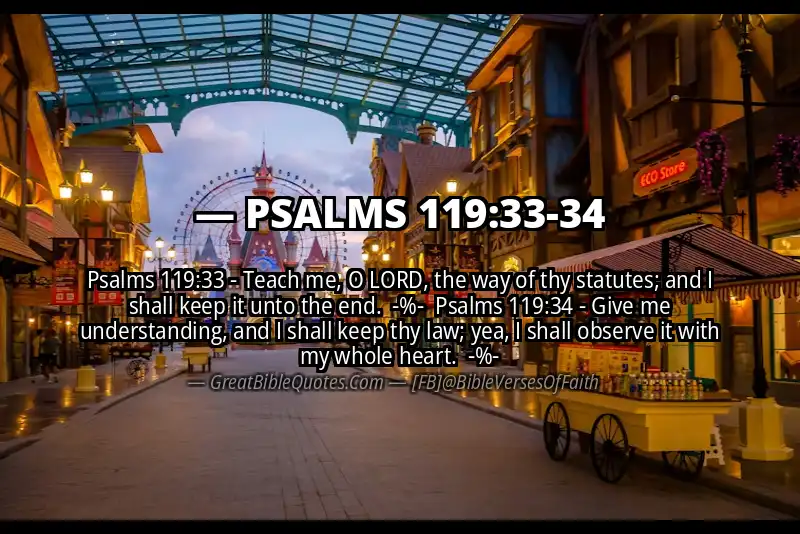 Image for PSALMS 119:33-34 Bible verse