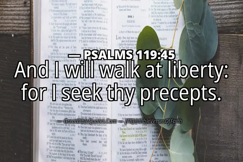 PSALMS 119:45 Verse