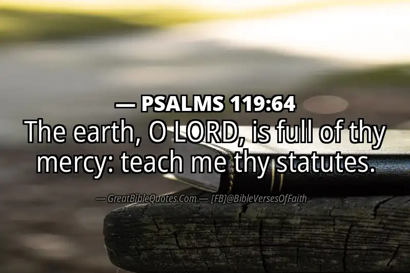 PSALMS 119:64 Verse Image