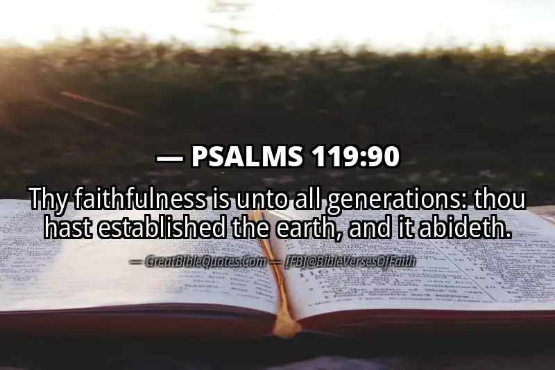 Image for PSALMS 119:90 Bible verse