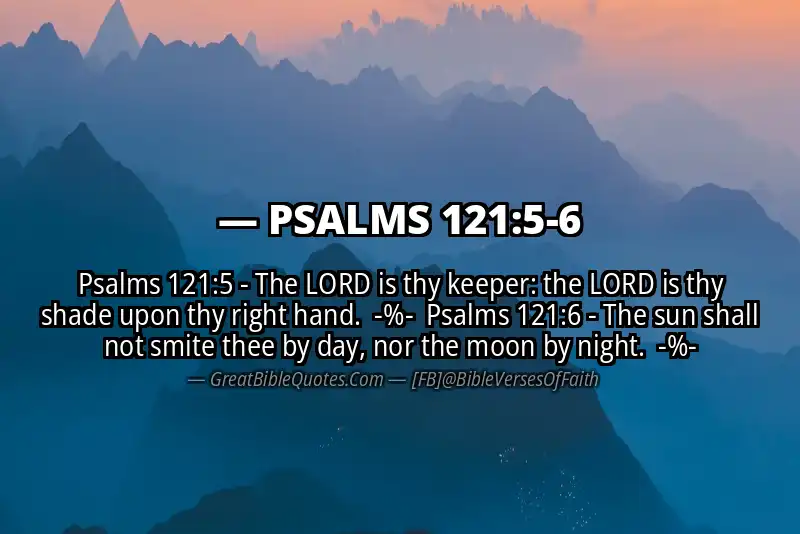 Image for PSALMS 121:5-6 Bible verse