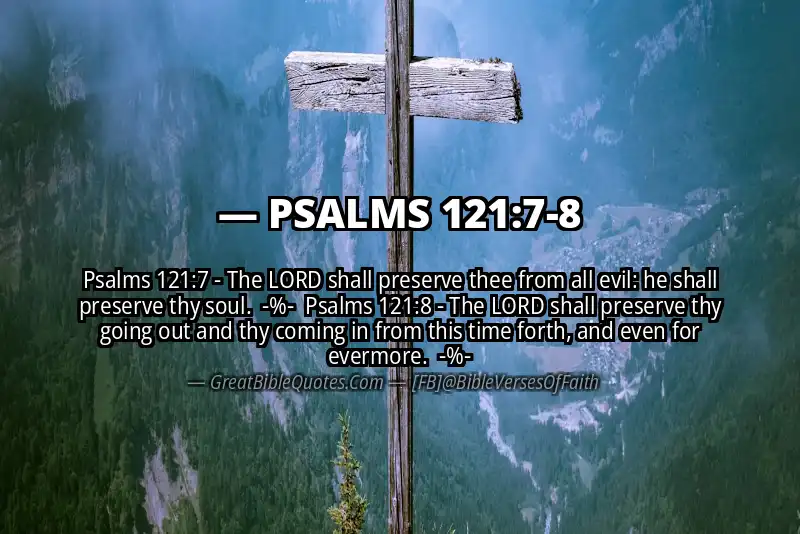 Image for PSALMS 121:7-8 Bible verse