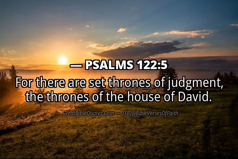 PSALMS 122:5 Verse
