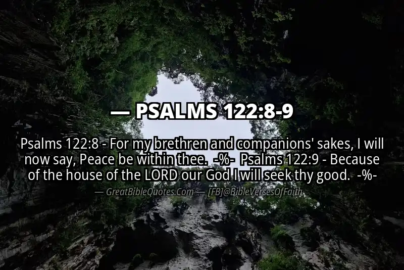 Image for PSALMS 122:8-9 Bible verse