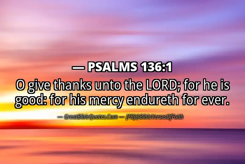PSALMS 136:1 Verse Image